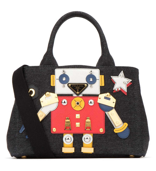2017-18新作 PRADA プラダスーパーコピー ロボット デニムトートバッグ 2WAY 1BG439_2ELY_F0N12_V_O8O